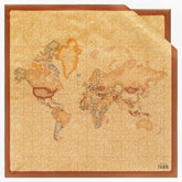 Alviero Martini - Foulard Geo Classic in seta 90 x 90 Castagna e Geo Classic
